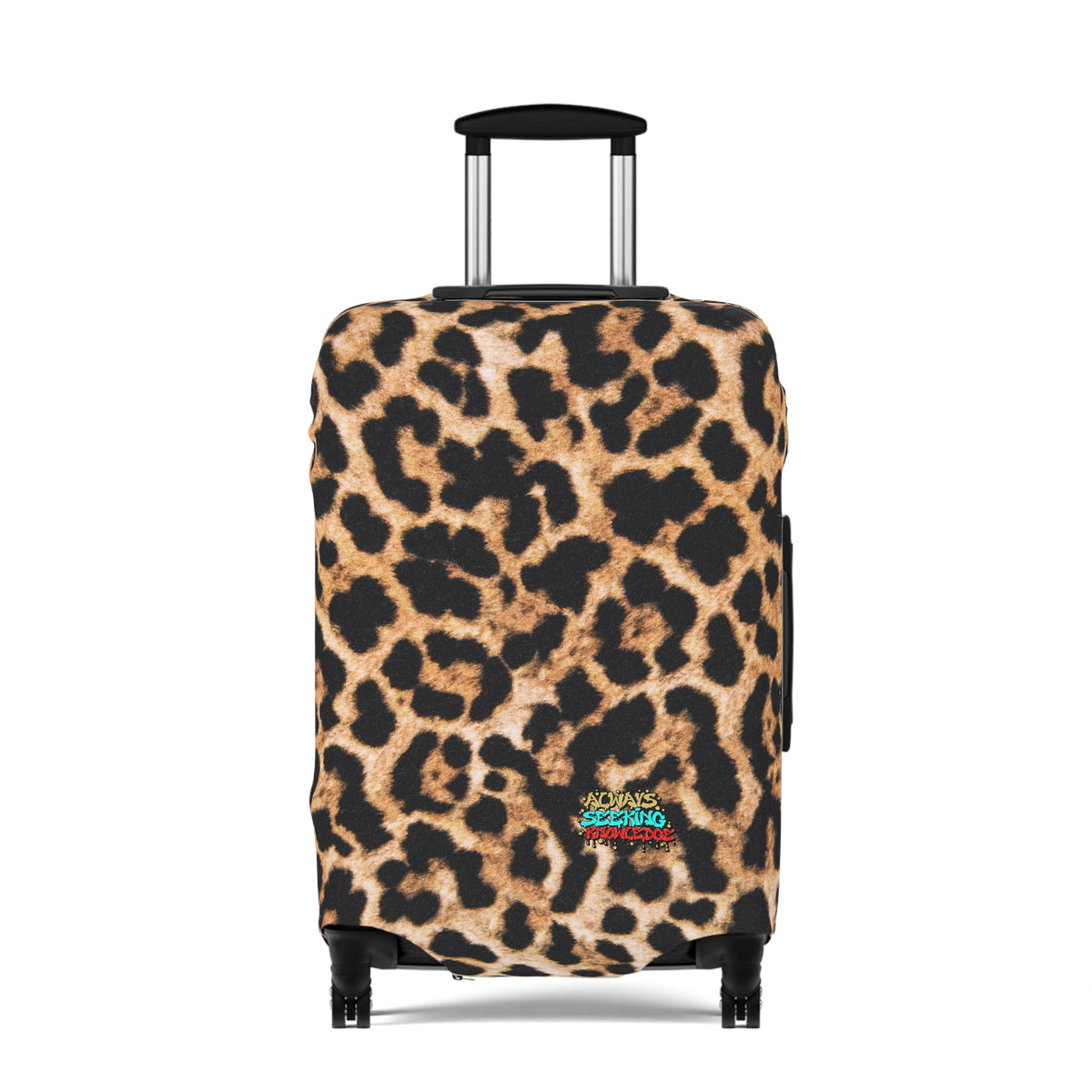 Leopard Print Luggage Cover — Stylish Animal-Print Travel Protector