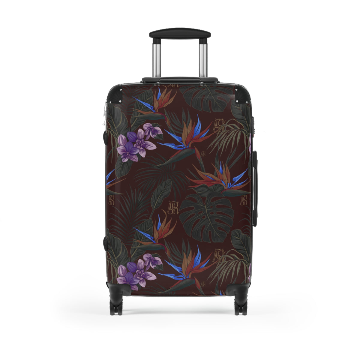 Tropical Night Carry-On Suitcase — Floral Bird of Paradise Luggage