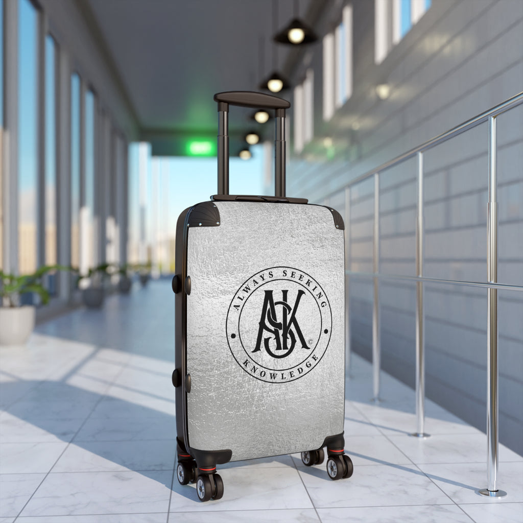 Suitcase — 'Always Seeking Knowledge' Travel Carry-On with Monogram Logo