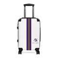 Striped Monogram Carry-On Suitcase — Personalized "AK" Est. 2023 Travel Luggage