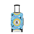 Retro Blue Luggage Cover with Monogram Emblem