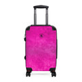Pink Velvet Luggage Cover Suitcase — Bright Fuchsia Travel Protector