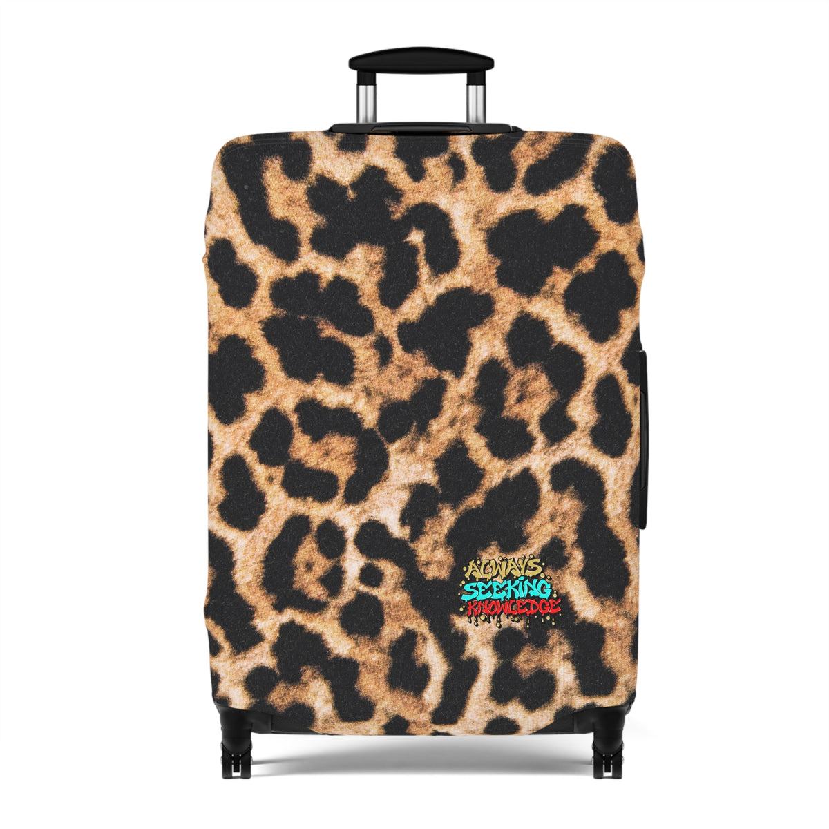 Leopard Print Luggage Cover — Stylish Animal-Print Travel Protector