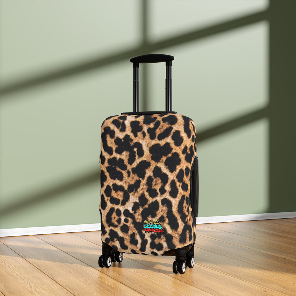 Leopard Print Luggage Cover — Stylish Animal-Print Travel Protector