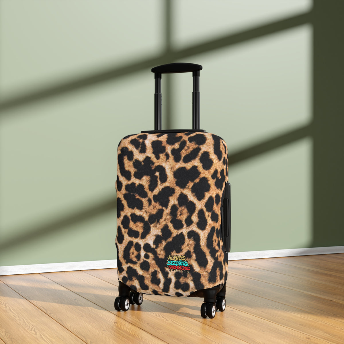 Leopard Print Luggage Cover — Stylish Animal-Print Travel Protector