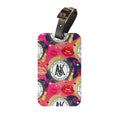 Cosmetic Kiss Luggage Tag — Glam Makeup Pattern Travel ID