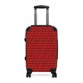 Red Script Pattern Carry-On Suitcase – Travel Luggage with Repeating Text Design