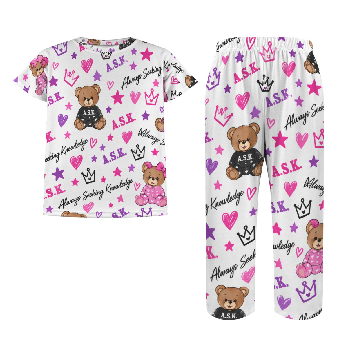 little girls white pjs