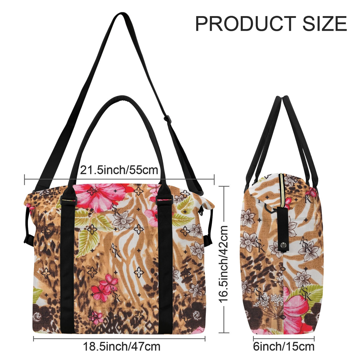 BODEGA TRAVEL TROLLEY -CHEETAH FLORAL