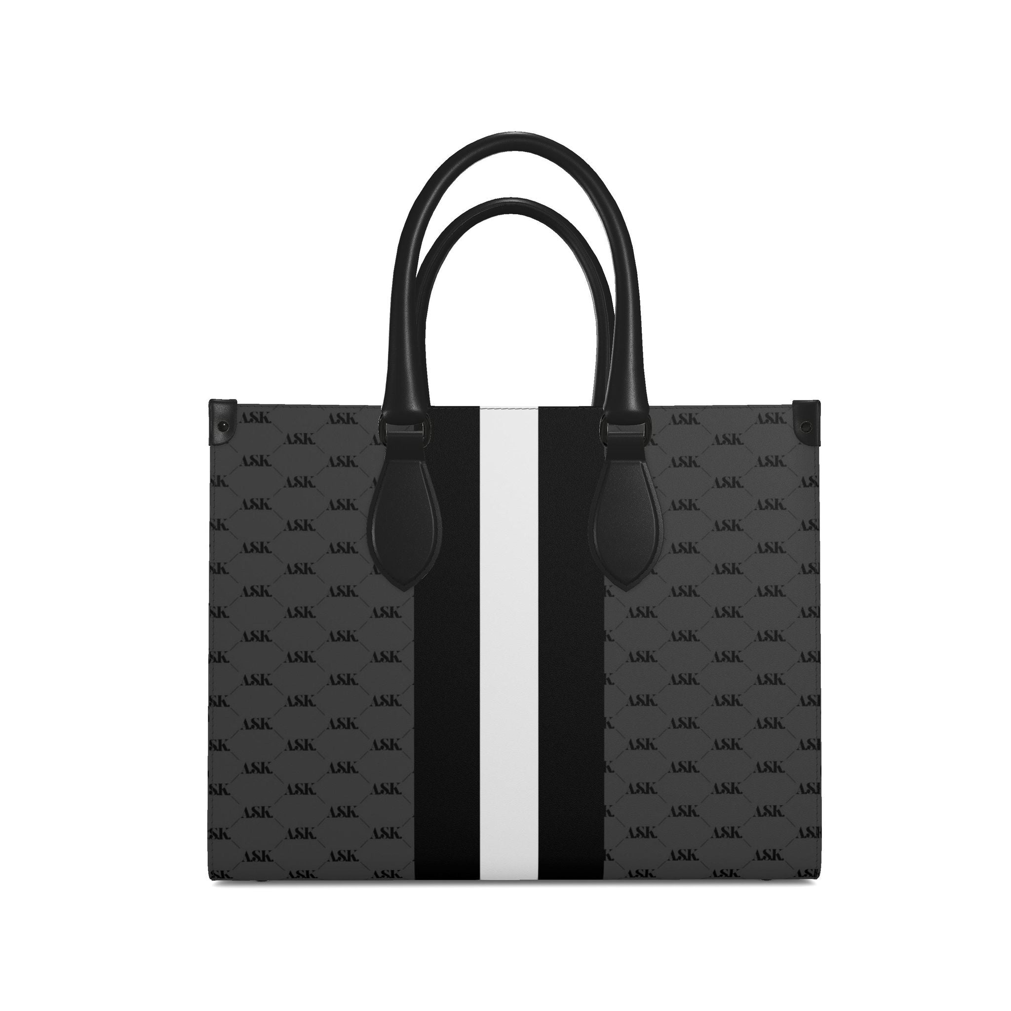 KARRINE LEATHER  SHOPPER BW