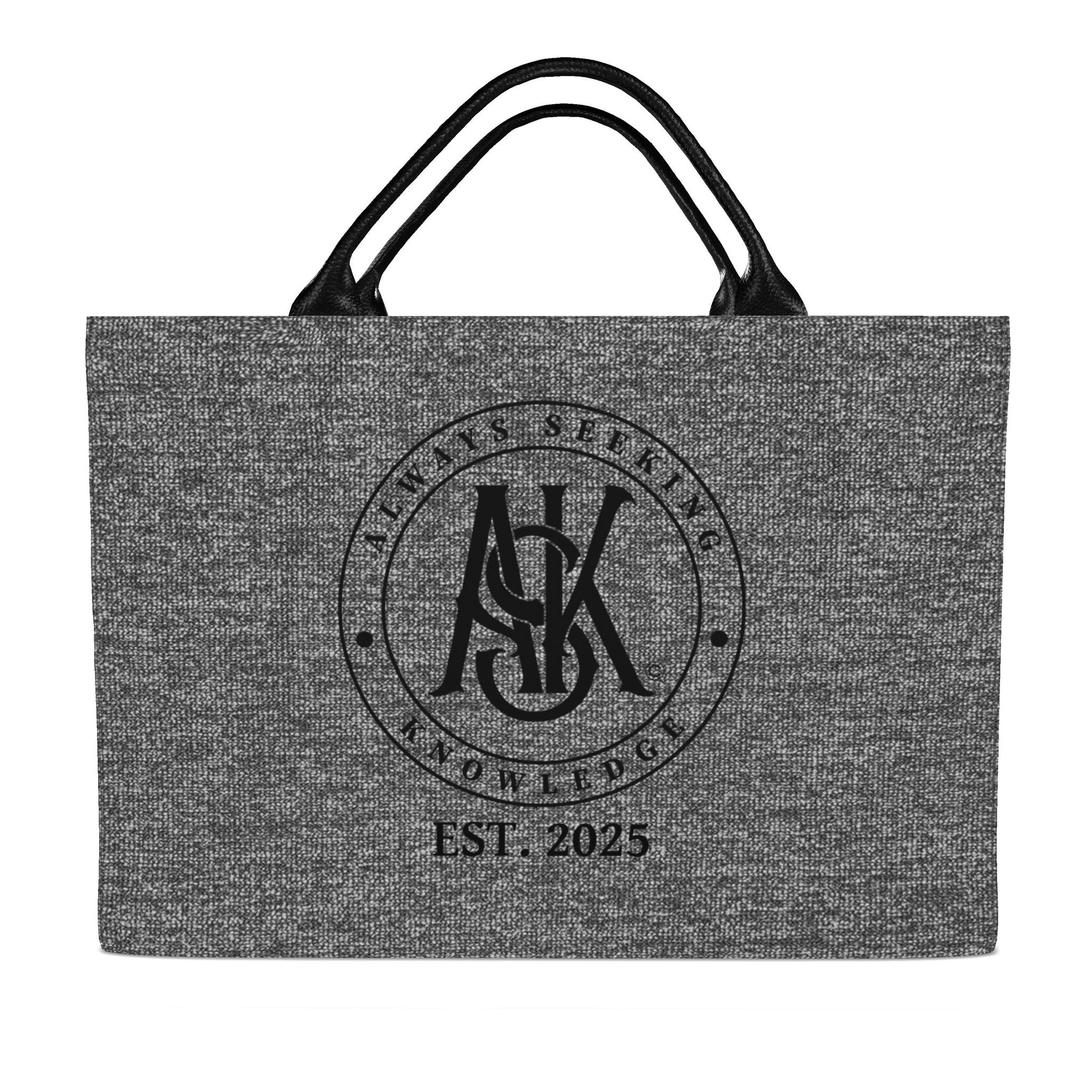 THE DEB ASK MONOGRAM CARRYALL- GRAY