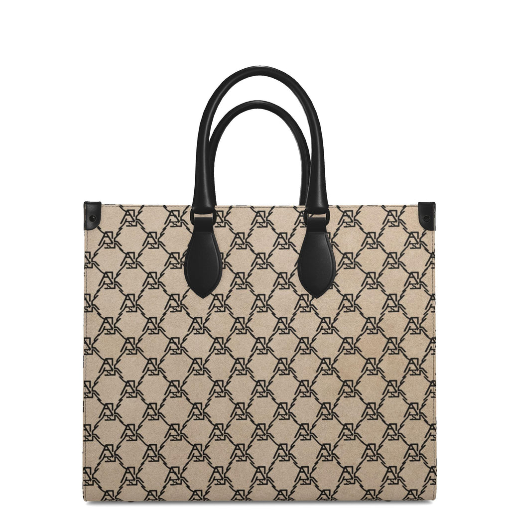 KARRINE ASK DIAMOND CREST LEATHER TOTE