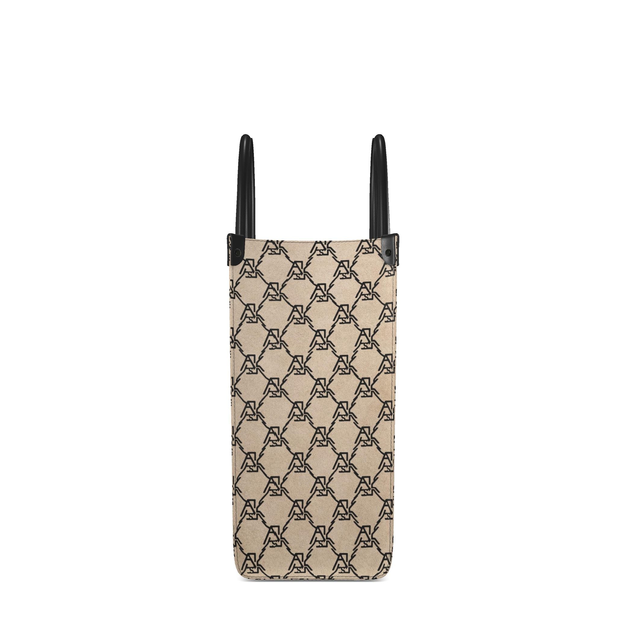 KARRINE ASK DIAMOND CREST LEATHER TOTE