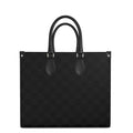 KARRINE DIAMOND CREST  BLK ON BLK TOTE