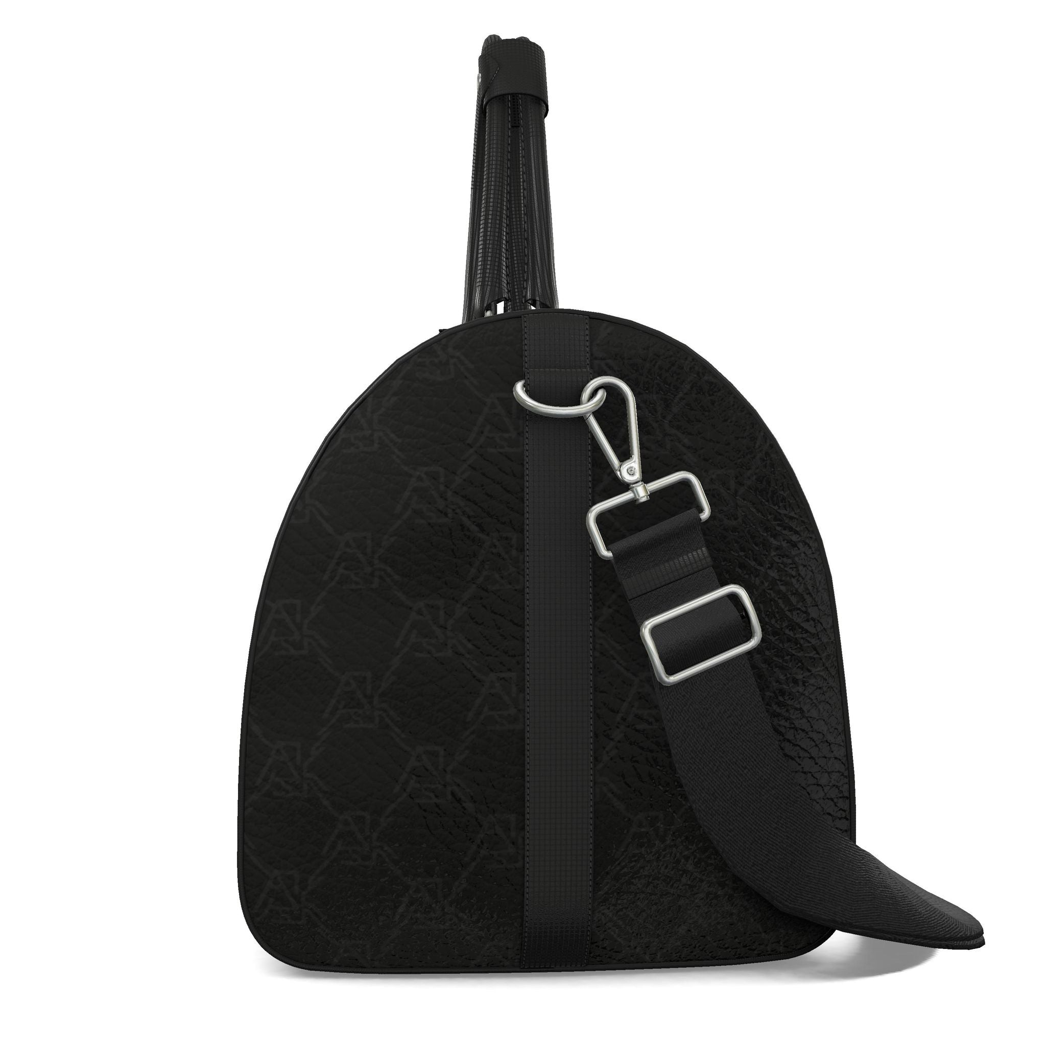 KAM DIAMOND CREST A.S.K. BLK ON BLK DUFFLE