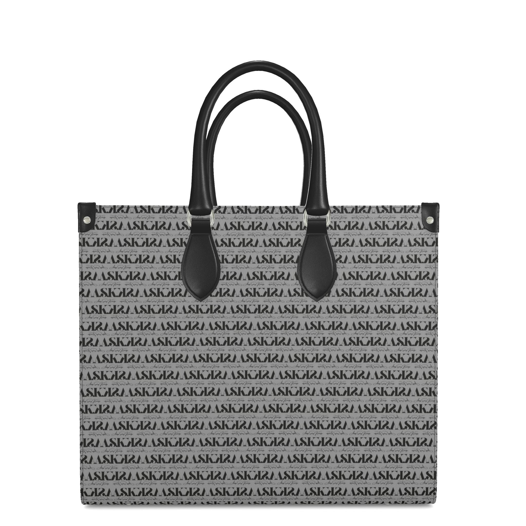 KARRINE SIGNATURE SHOPPER TOTE -GRAY