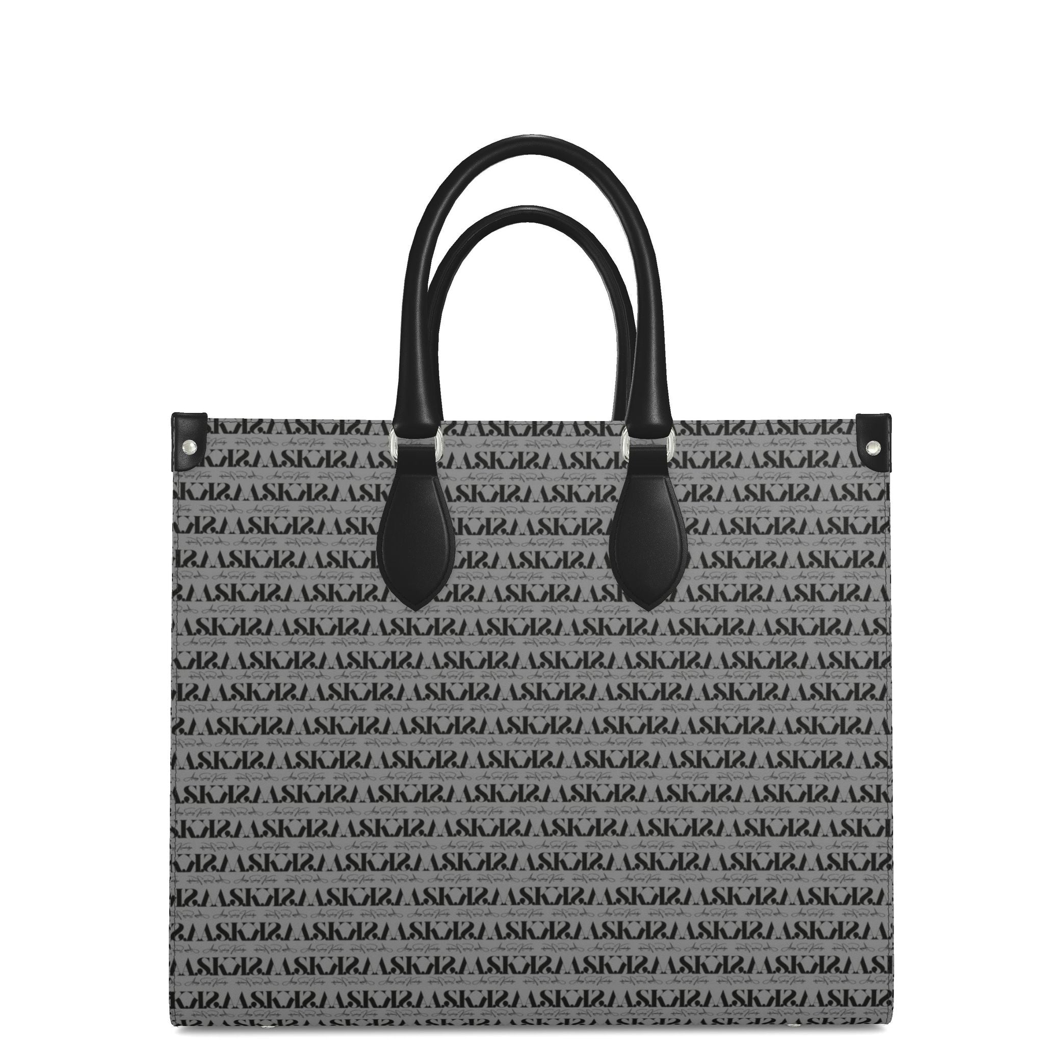 KARRINE SIGNATURE SHOPPER TOTE -GRAY
