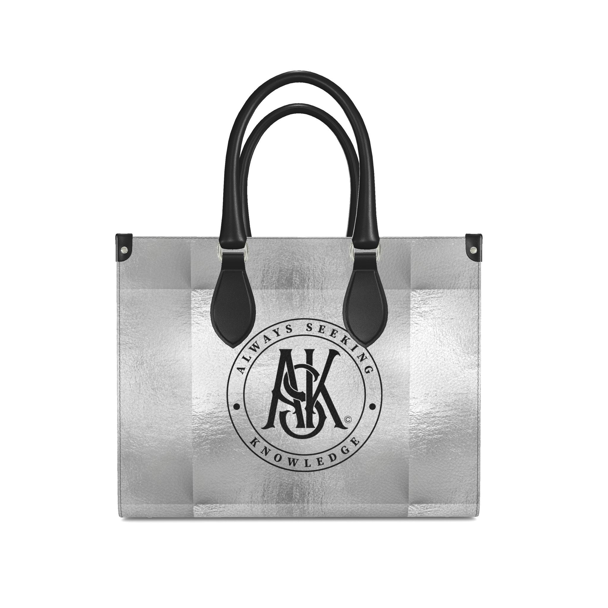 KARRINE  LOGO SHOPPER TOTE - SILVER