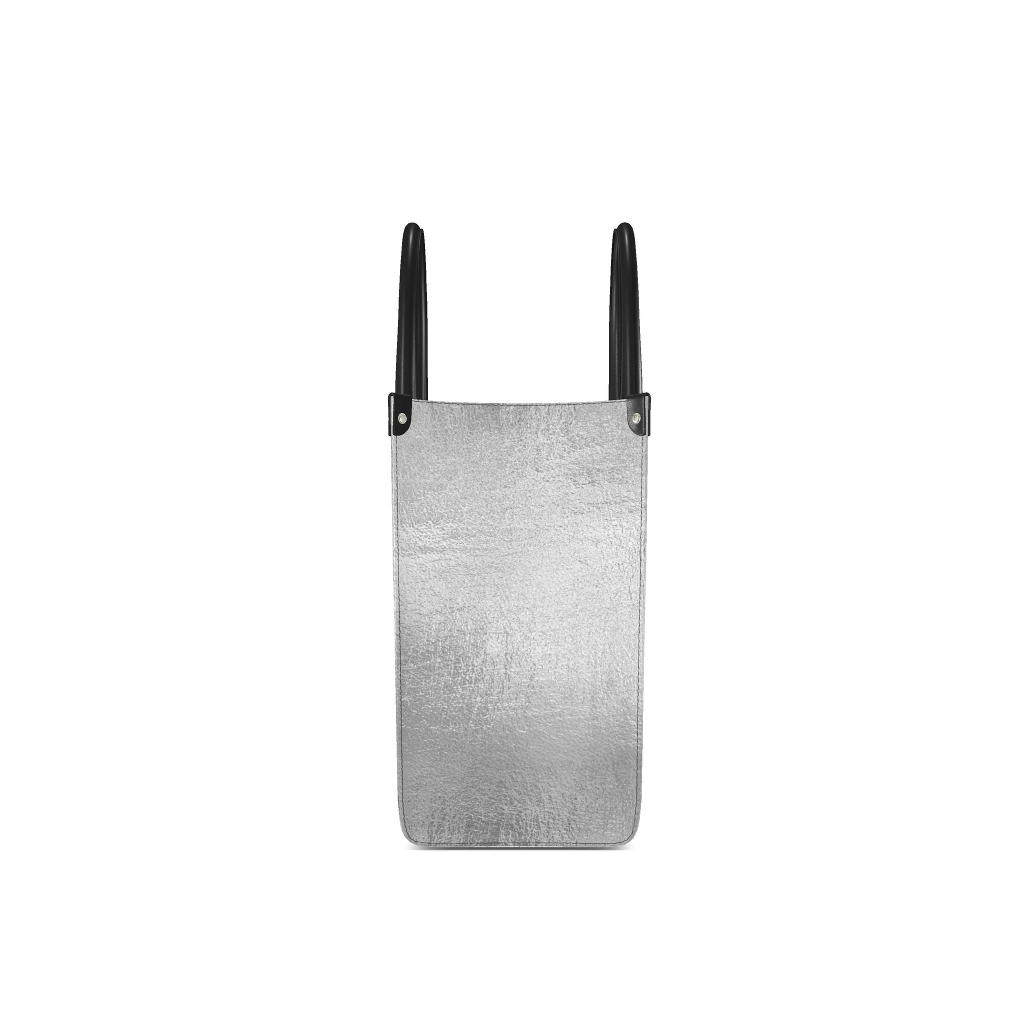 KARRINE  LOGO SHOPPER TOTE - SILVER