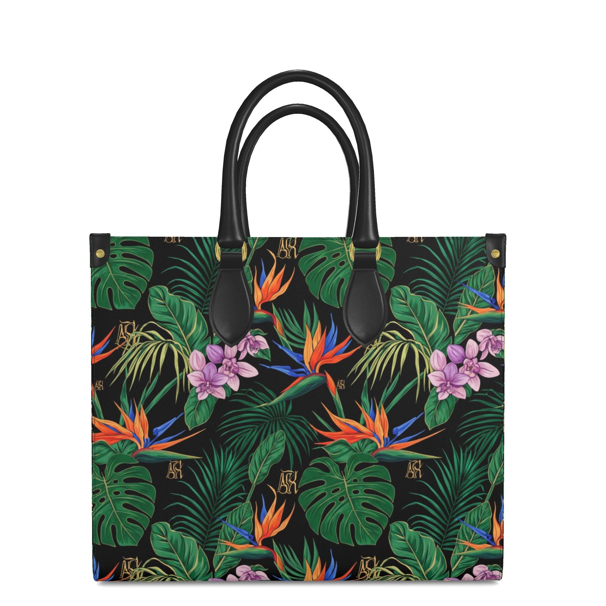 KARRINE FLORAL SHOPPER -ORANGE