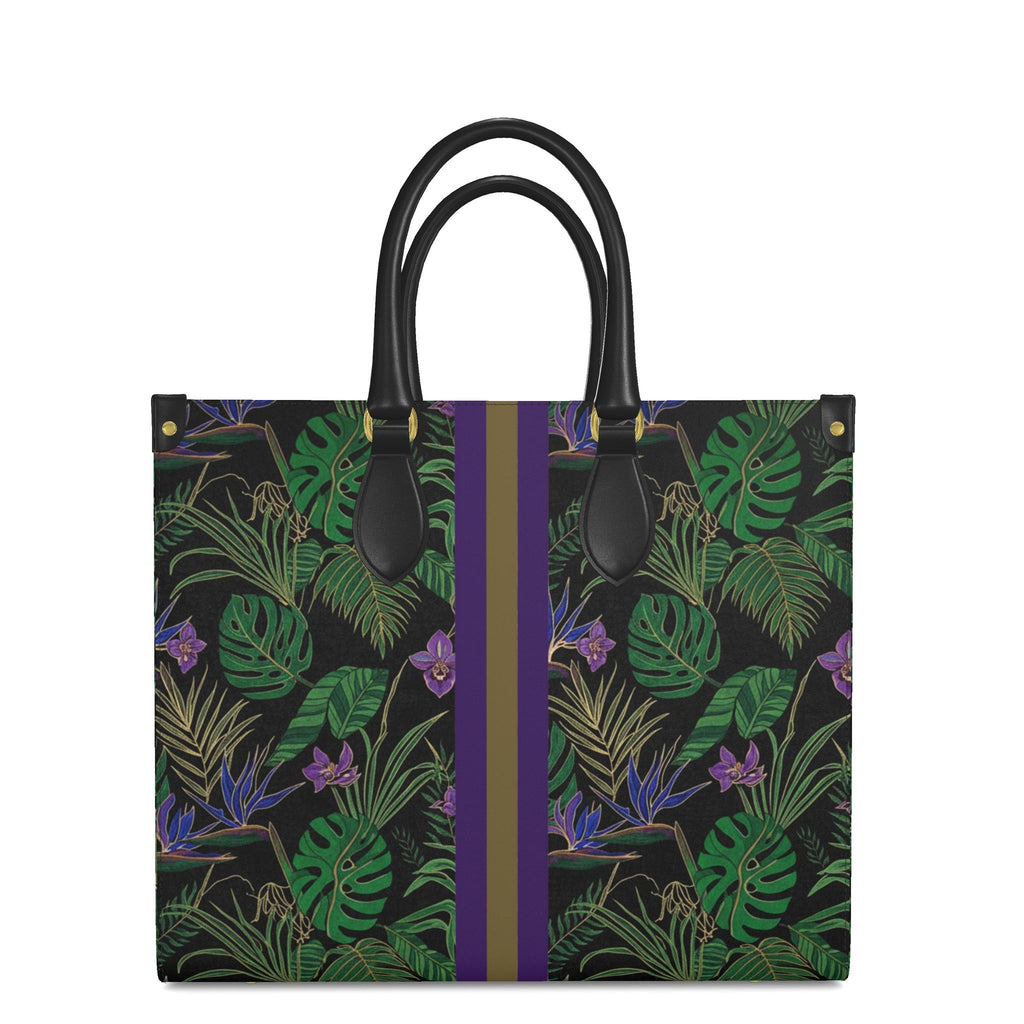 KARRINE FLORAL SHOPPER -GREEN