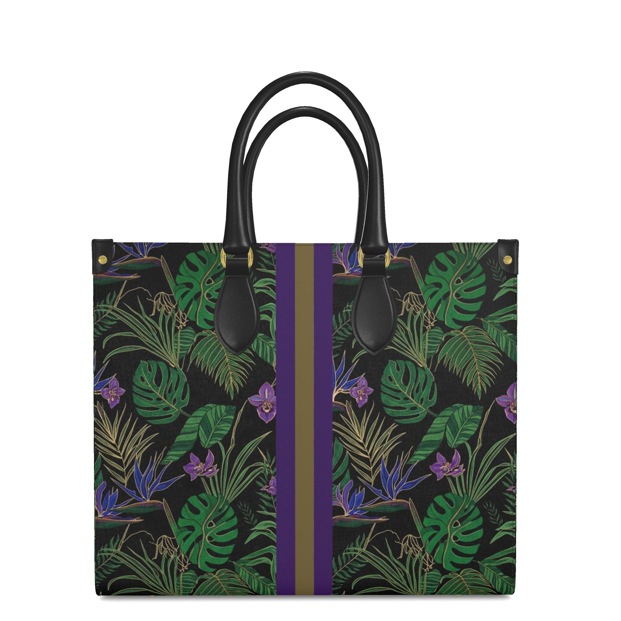 KARRINE FLORAL SHOPPER -GREEN