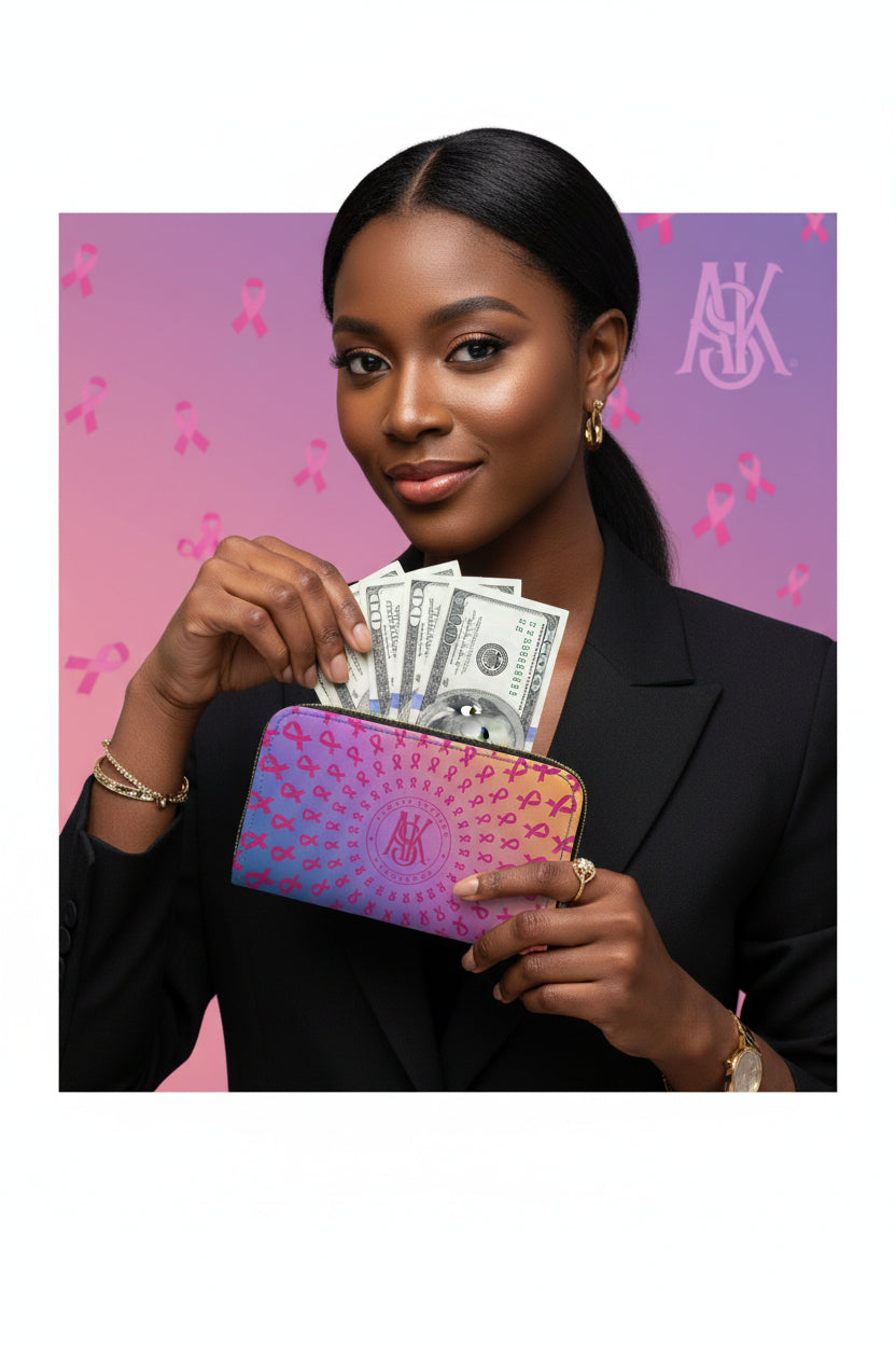 LOIS ZIP PURSE- SURVIVOR PINK