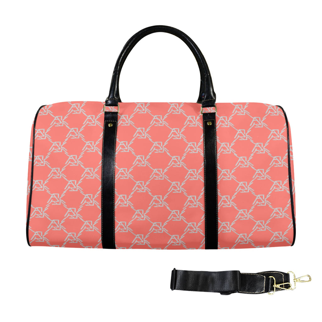 clear ask letters Custom Travel Bag-Large (Black Long Patch)(Model 1734)