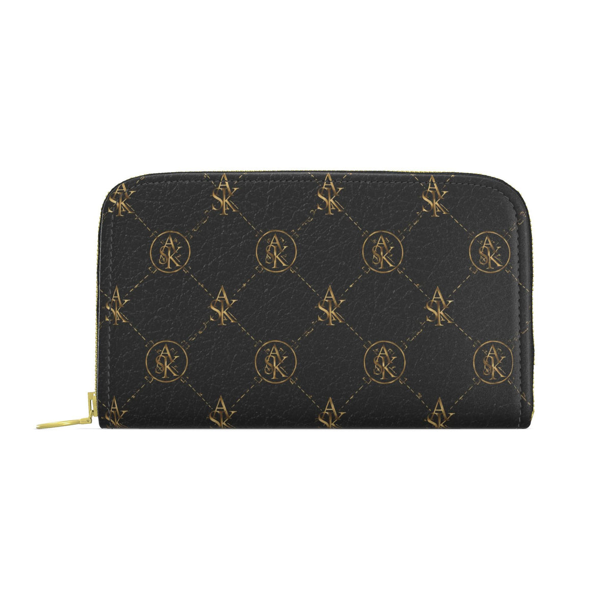 LOIS ZIP MONOGRAM BRW/GOLD PURSE