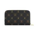 LOIS ZIP MONOGRAM BRW/GOLD PURSE