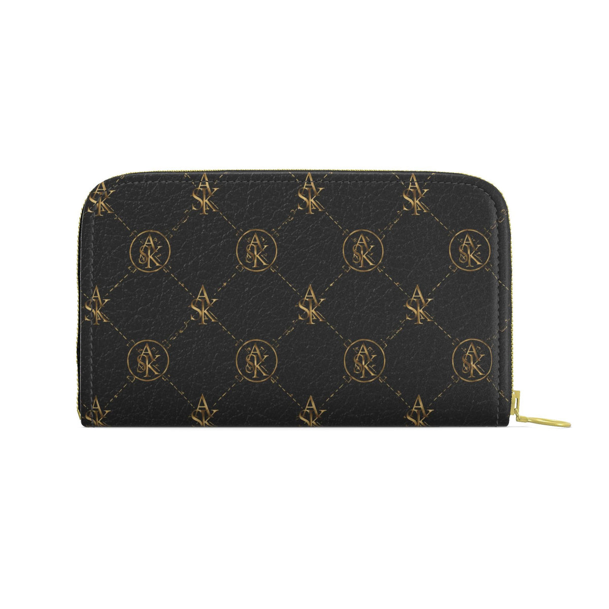 LOIS ZIP MONOGRAM BRW/GOLD PURSE