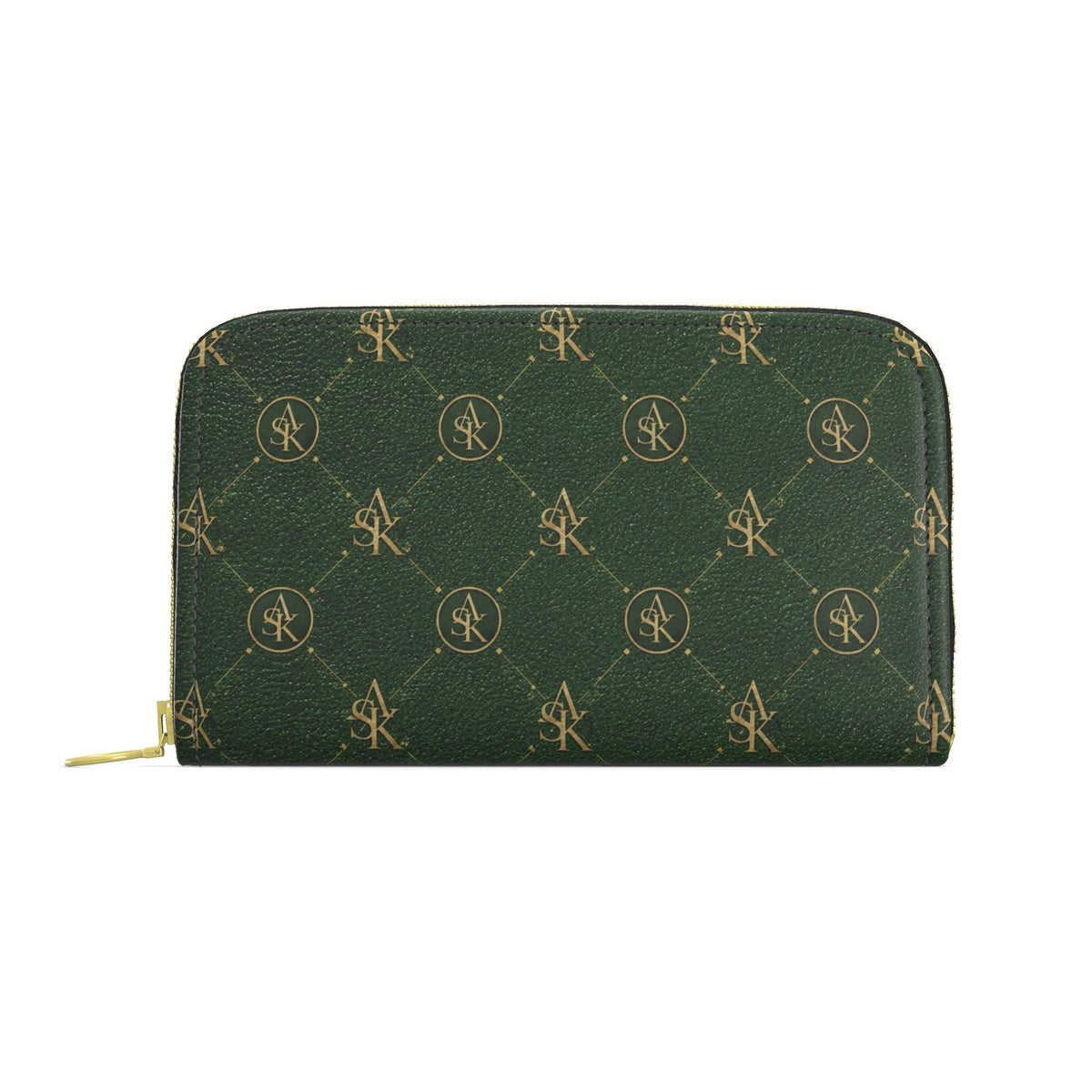 LOIS ZIP MONOGRAM GREEN PURSE