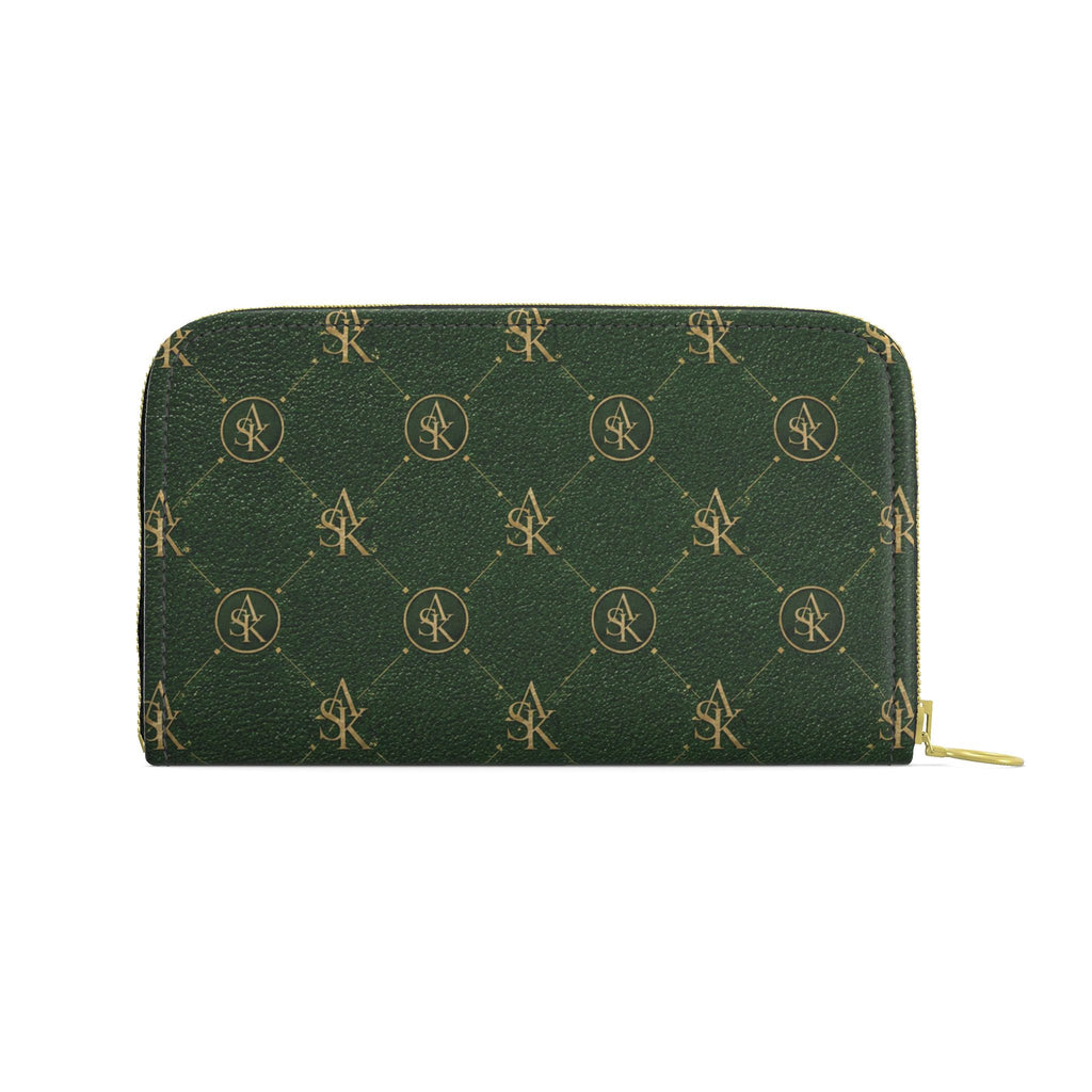 LOIS ZIP MONOGRAM GREEN PURSE