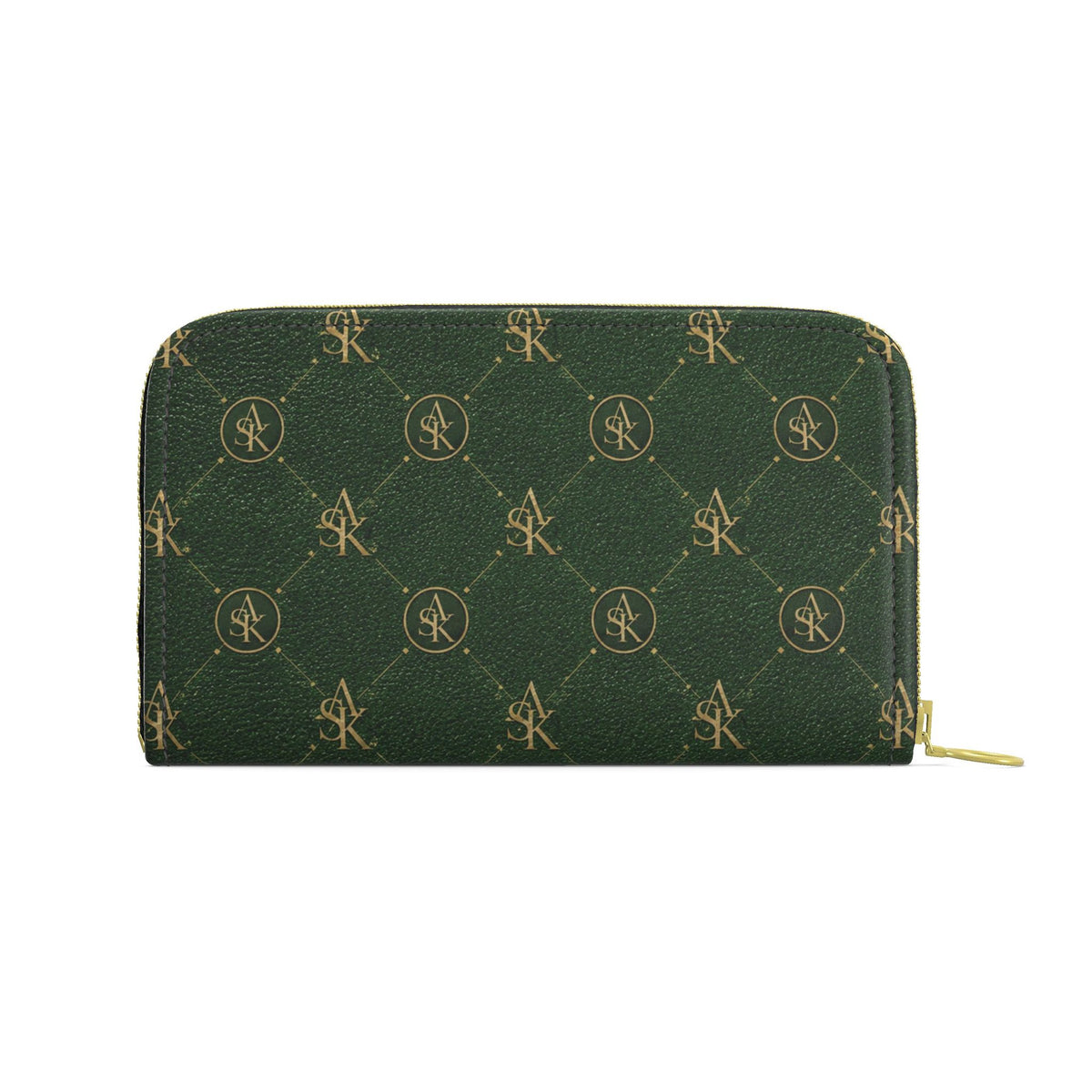 LOIS ZIP MONOGRAM GREEN PURSE