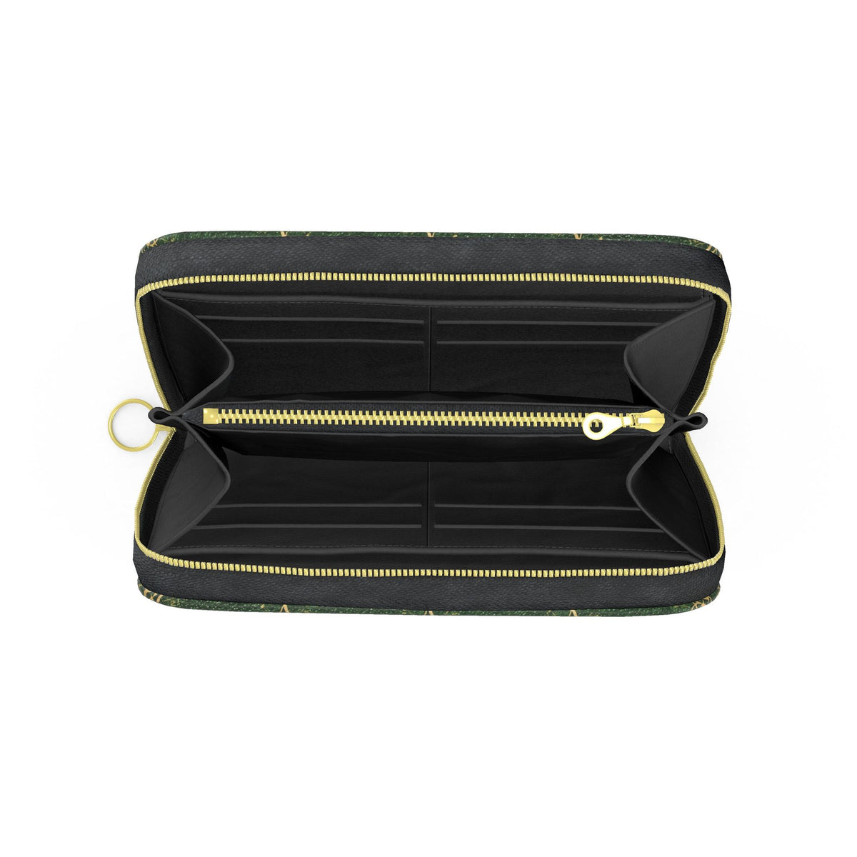 LOIS ZIP MONOGRAM GREEN PURSE