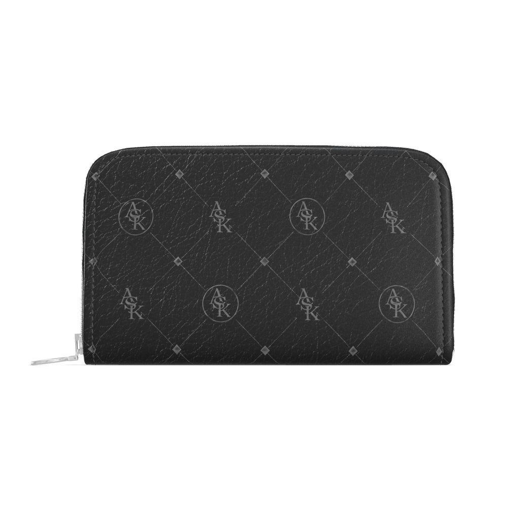 LOIS ZIP MONOGRAM BLK PURSE
