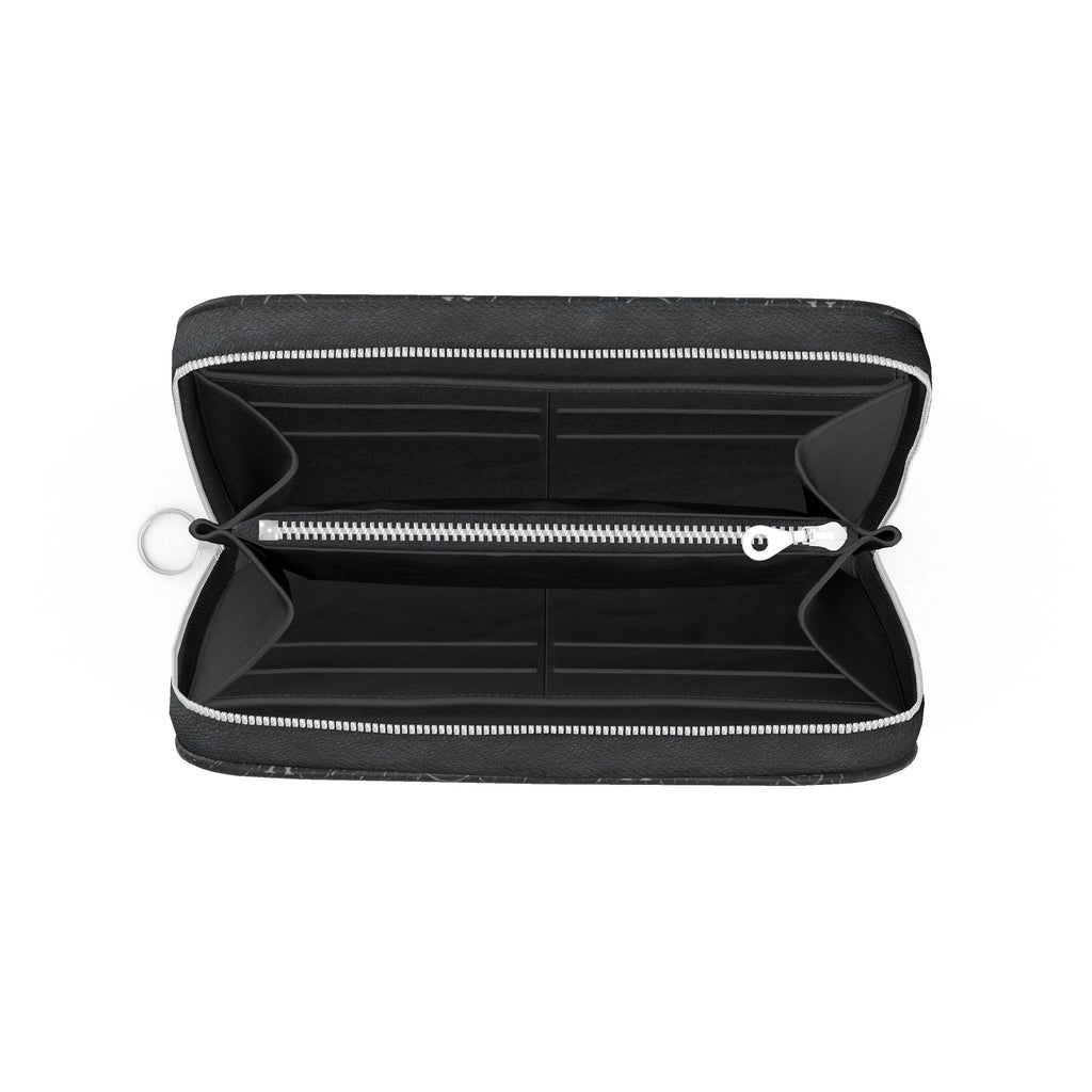 LOIS ZIP MONOGRAM BLK PURSE