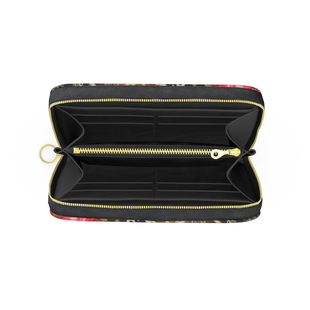 LOIS ZIP CHEETAH FLORAL PURSE