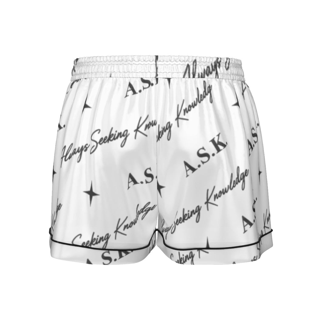 ASK MONOGRAM WHITE  2 PIECE PJ'S