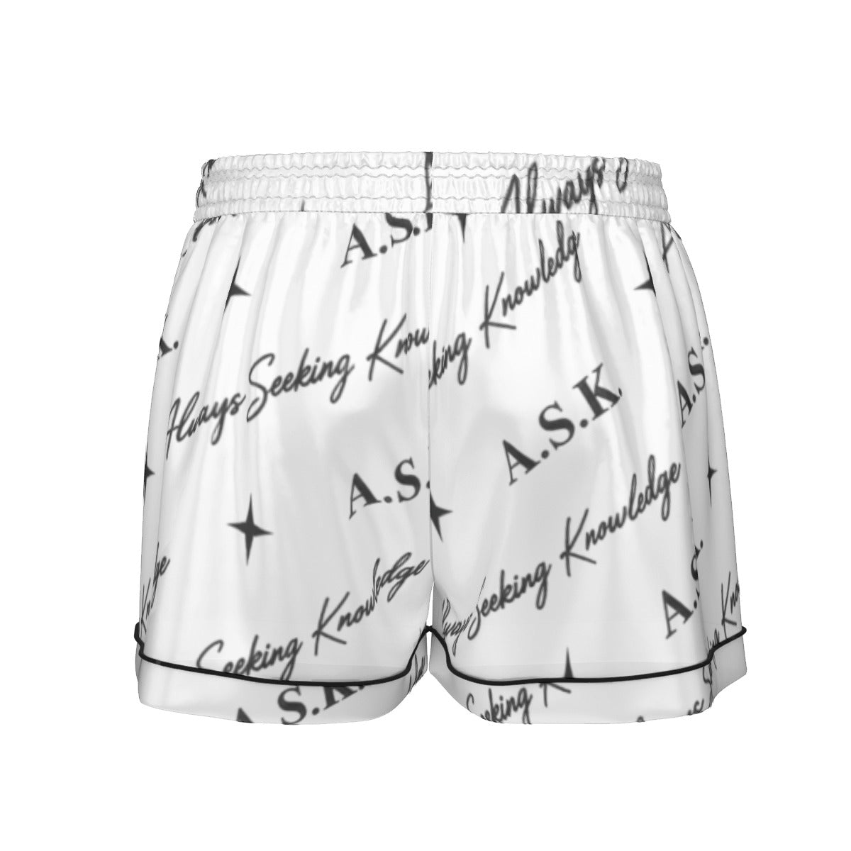 ASK MONOGRAM WHITE  2 PIECE PJ'S
