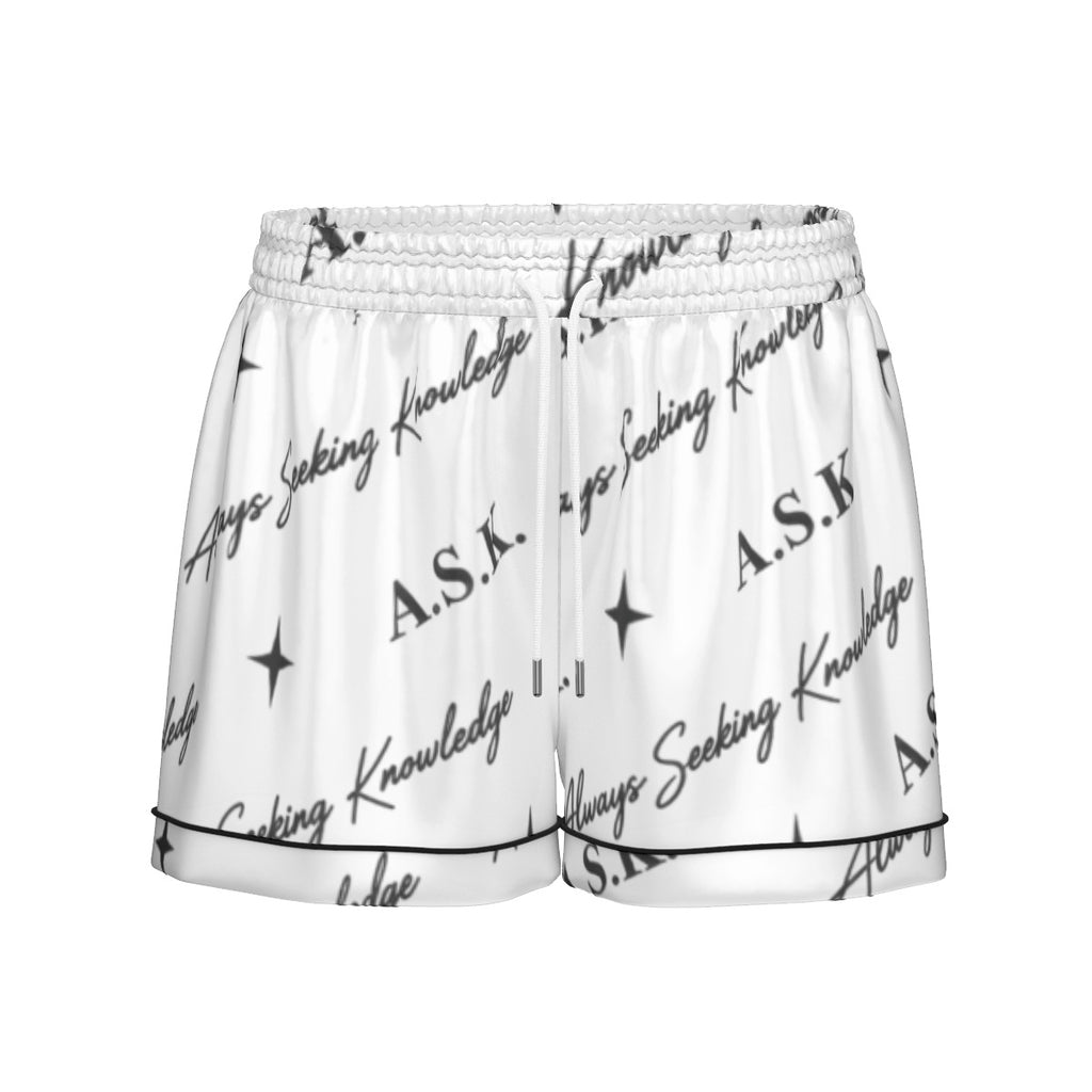 ASK MONOGRAM WHITE  2 PIECE PJ'S
