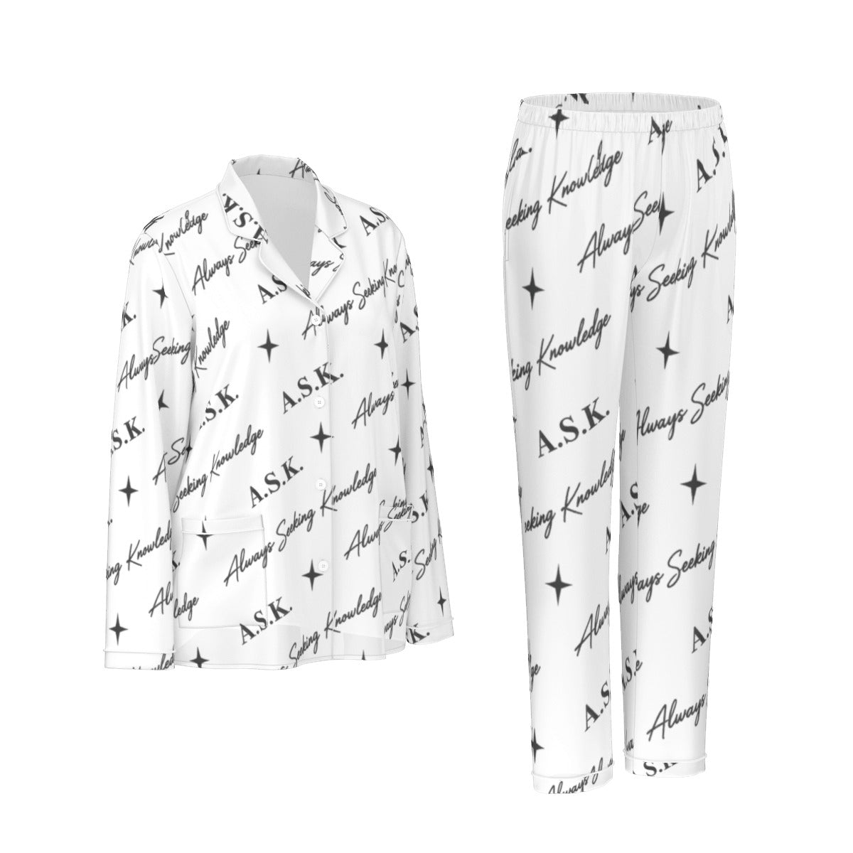 ASK MONOGRAM PJ'S WHITE