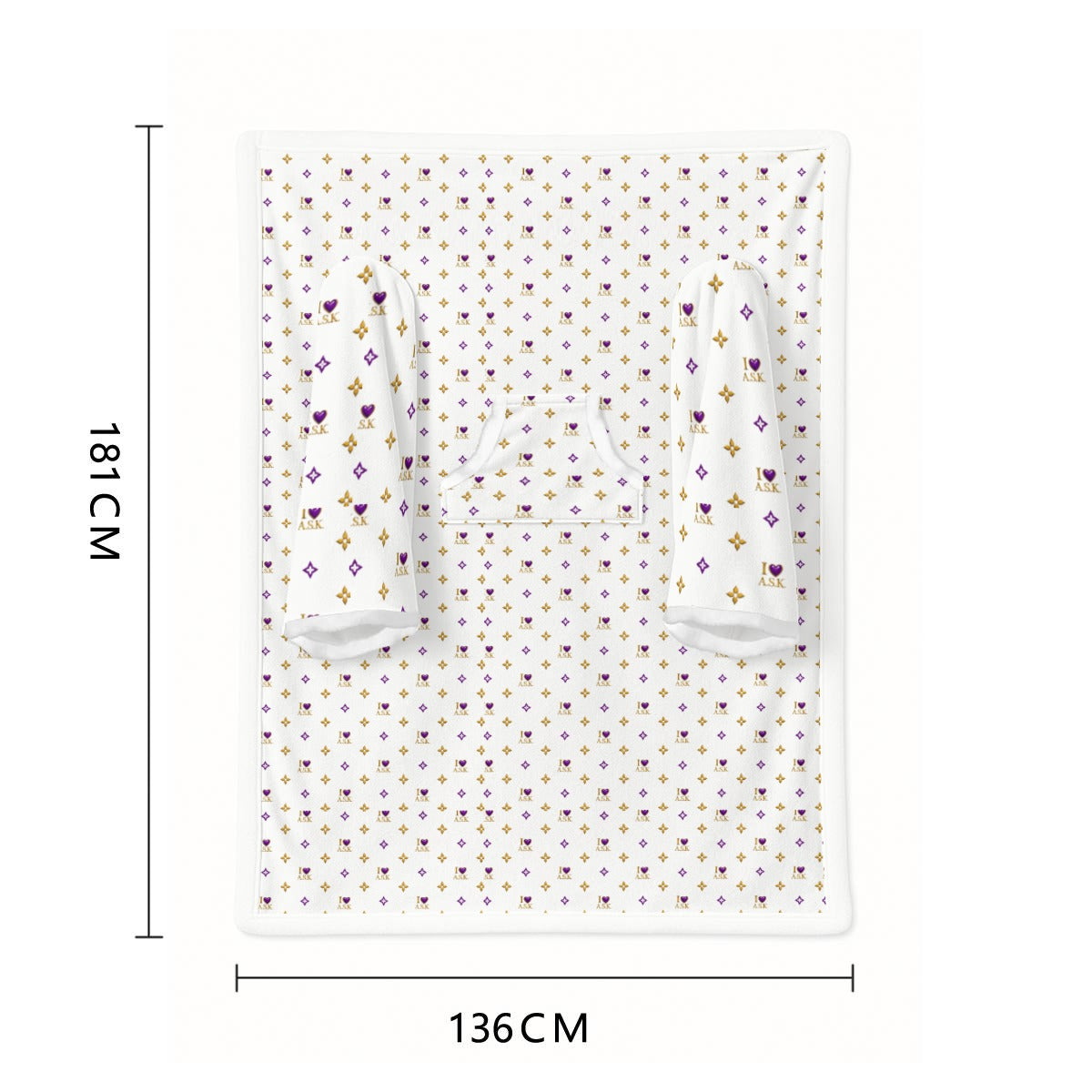 A.S.K. WEARABLE COZY BLANKET (white)