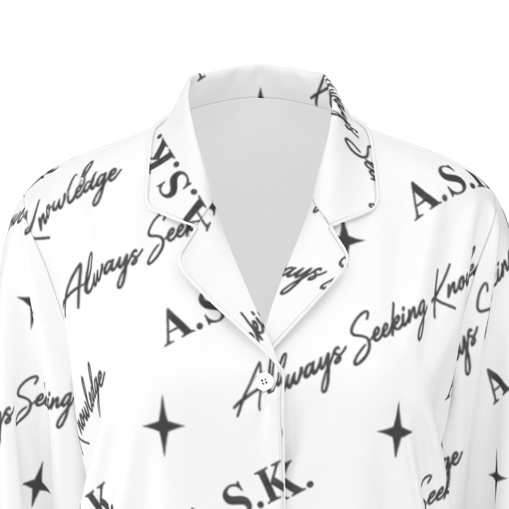 ASK MONOGRAM PJ'S WHITE