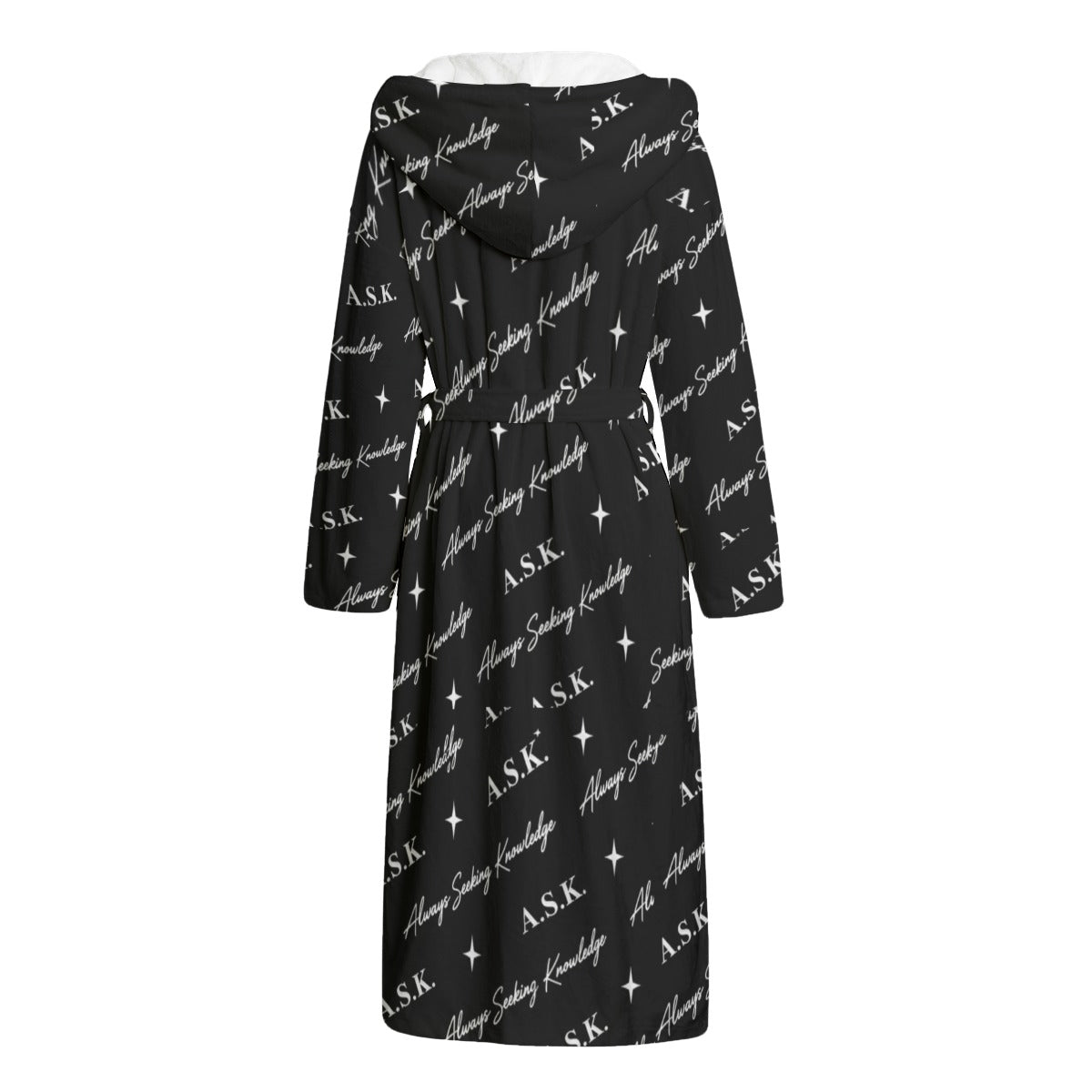 ASK Unisex Flannel Hooded bathrobe