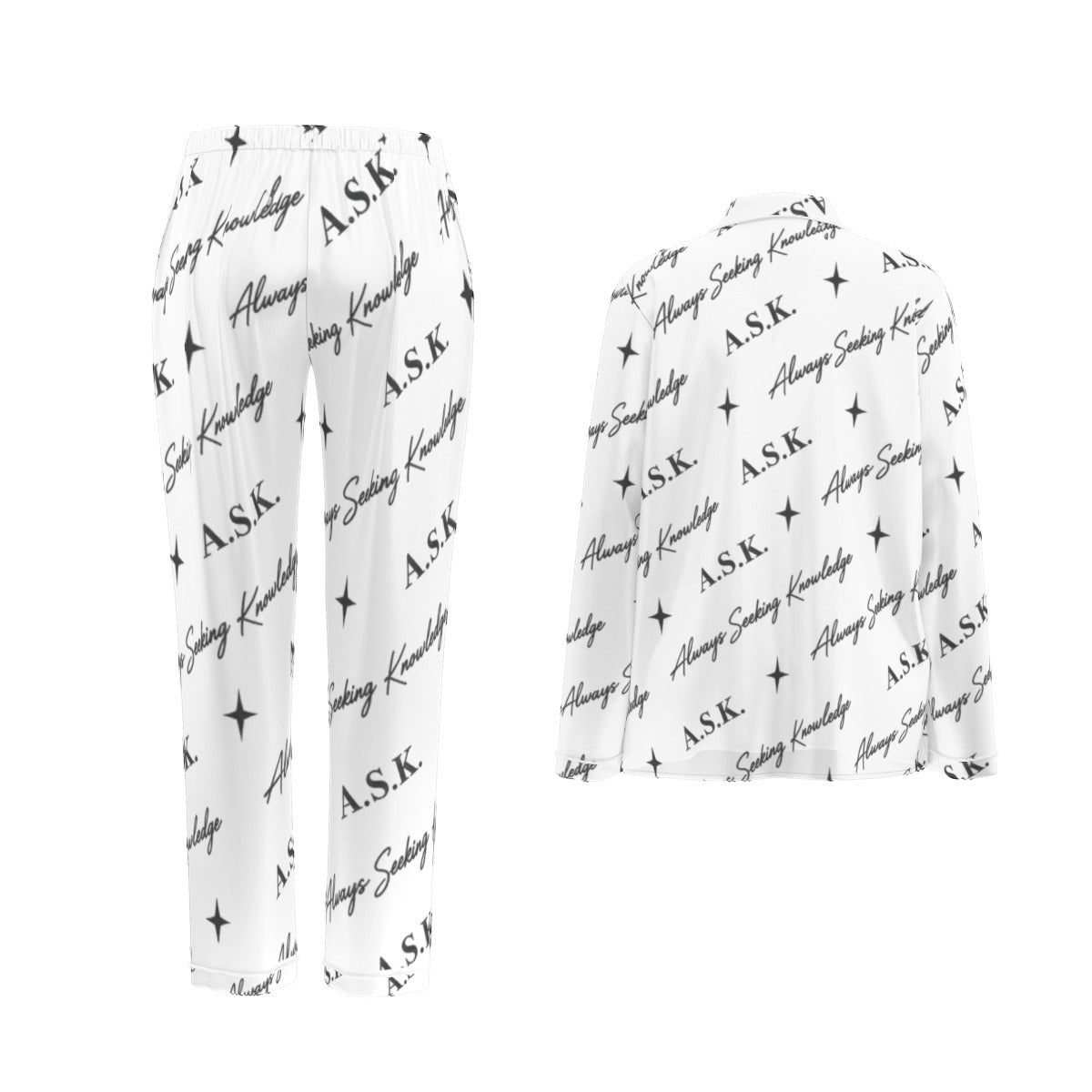 ASK MONOGRAM PJ'S WHITE