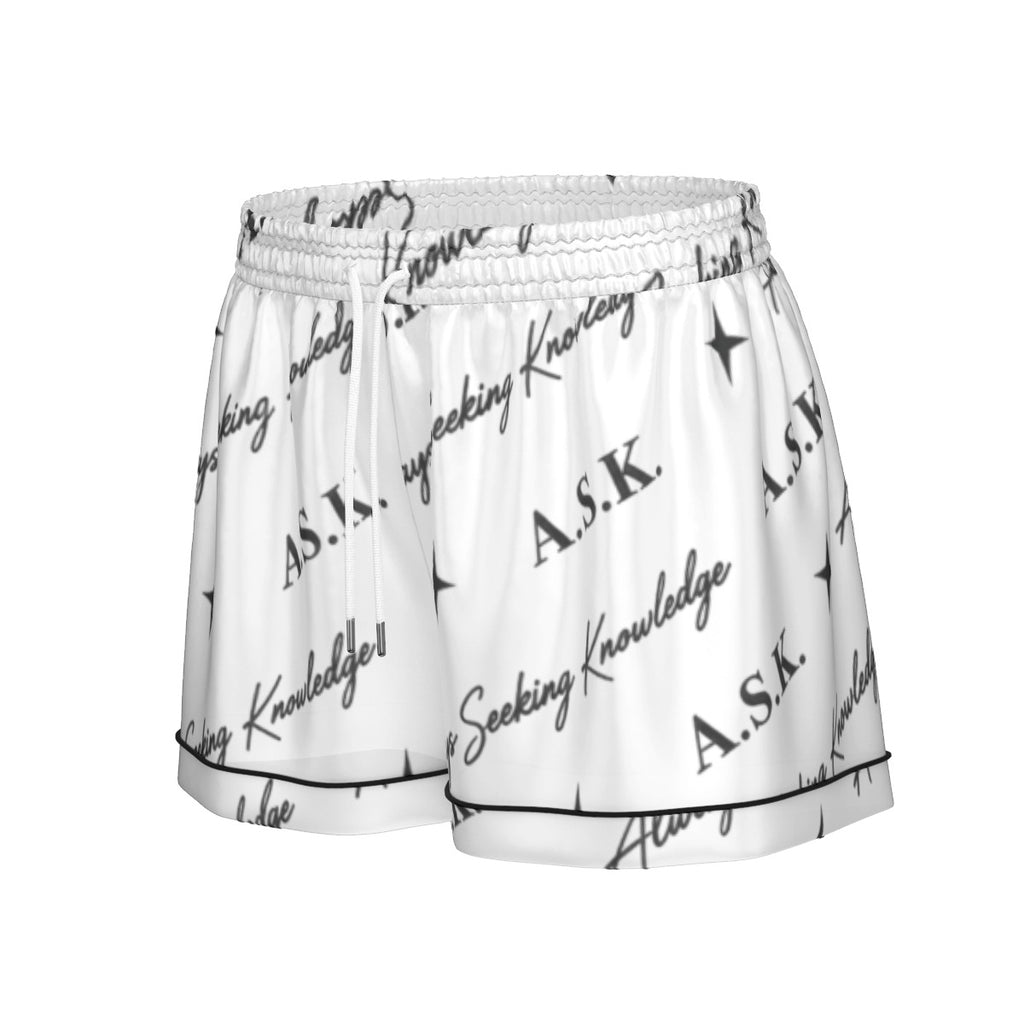 ASK MONOGRAM WHITE  2 PIECE PJ'S