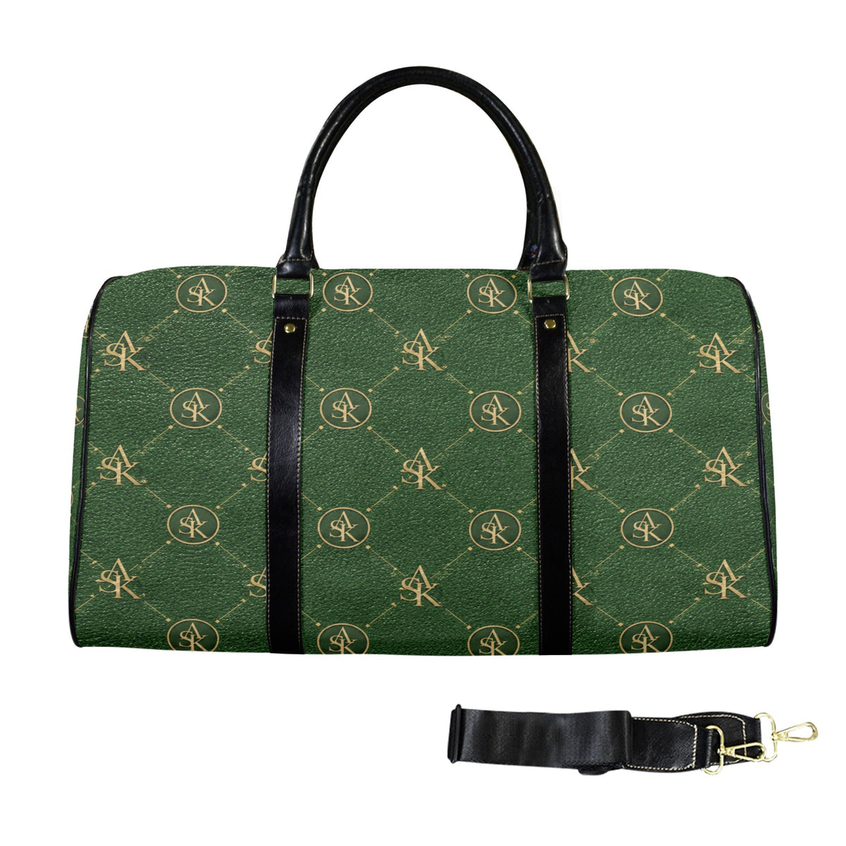MICHAEL TRAVELER-FOREST GREEN MONOGRAM
