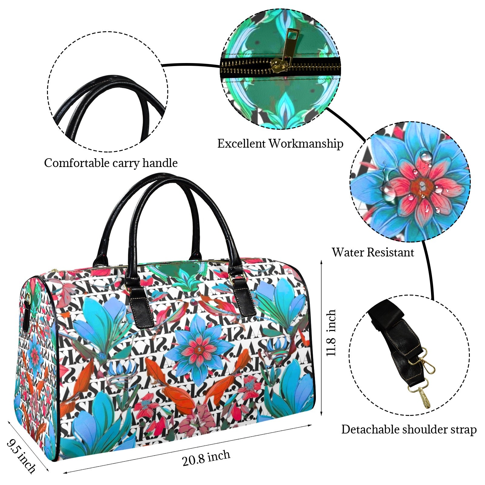 LITA WEEKENDER FLORAL- RED
