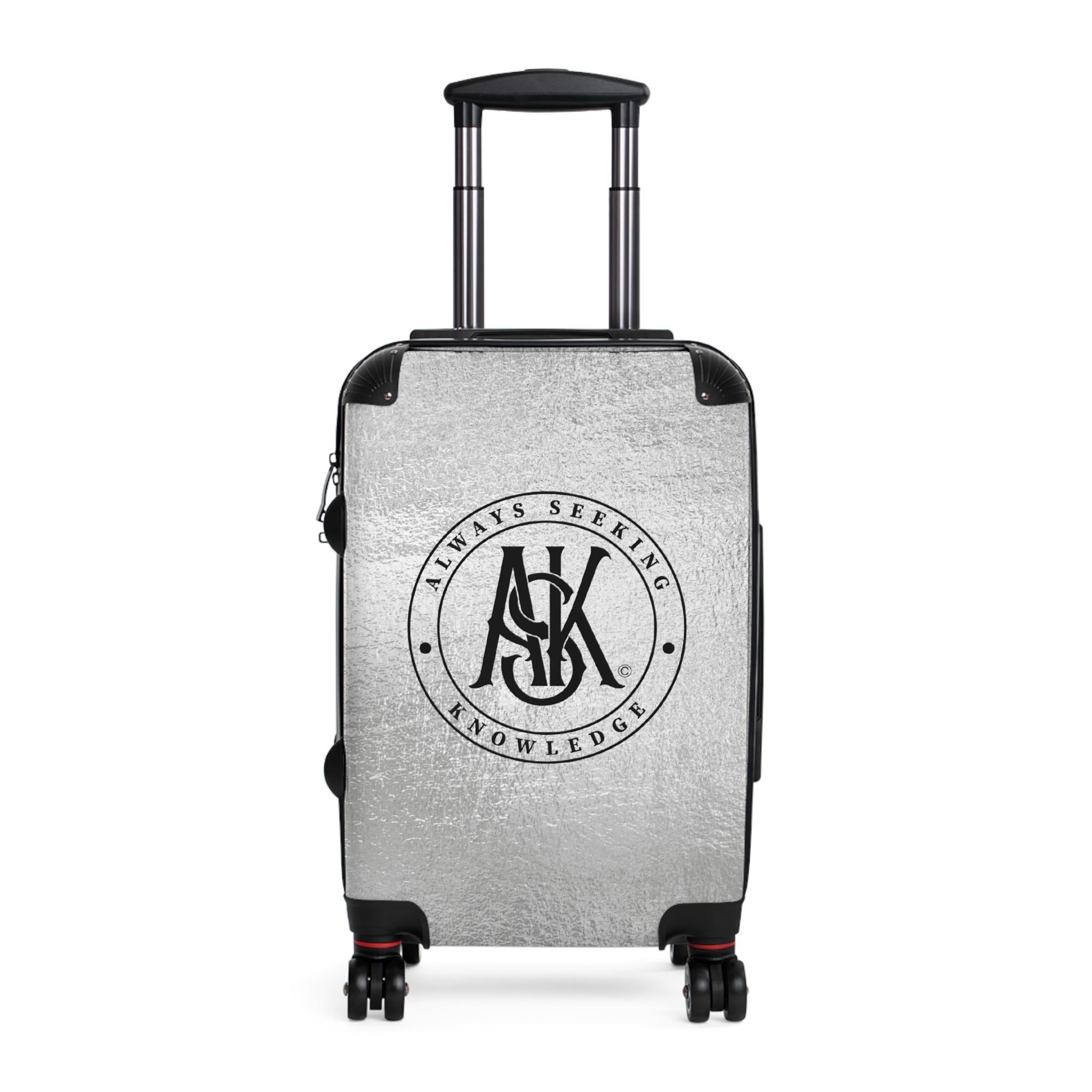 Suitcase — 'Always Seeking Knowledge' Travel Carry-On with Monogram Logo
